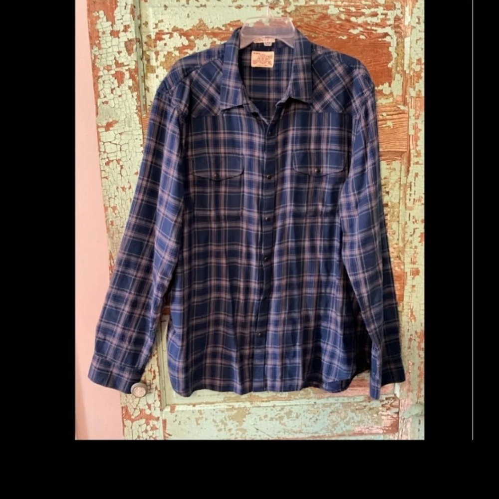 Mens Lucky Brand Western Flannel.